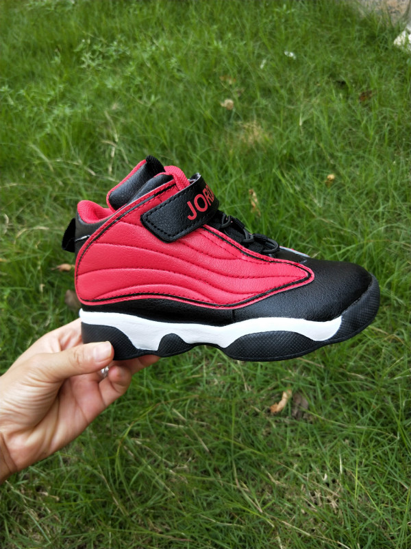 Kids Air Jordan 13.5 Pro Strong Red Black Shoes - Click Image to Close